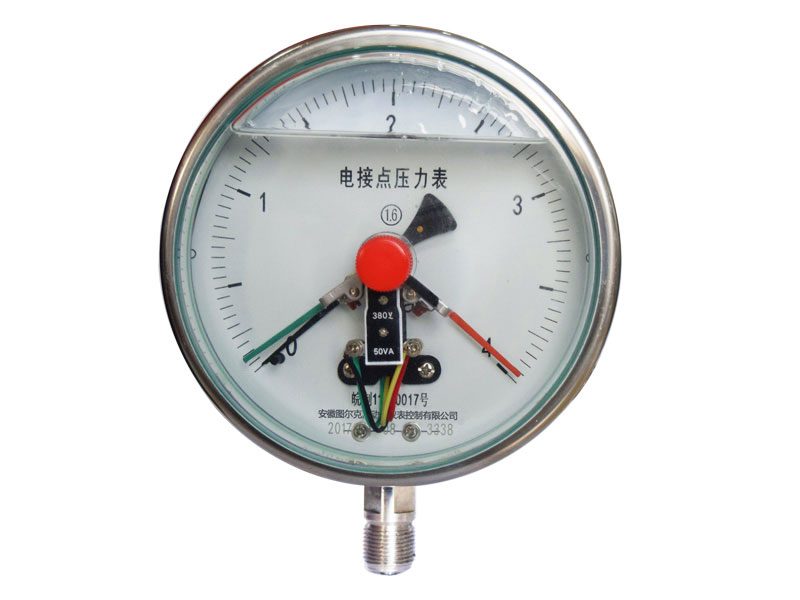 YXC-100-FZ磁助式电接点压力表，YXC-100-FZ径向耐腐蚀CIZ磁助电接点压力表，耐震CIZ磁助电接点压力表